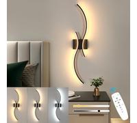 Goeco Apliques Pared Regulable Interior 80cm 32w 3000K-6500K, Negro
