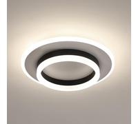 Goeco Lámpara de Techo LED Interior 28W 3150LM 4500K Negro+Blanco 30CM