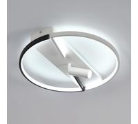 Goeco Lámpara de techo LED Rund, 42W Luminaria de techo LED 6500K Plafones modernos de Aluminio para Sala, Dormitorio, Oficina en Casa