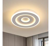 Goeco Lámpara de Techo Modernas LED, 3000K Blanco Cálido, 28W Plafon LED Techo Redondo para Pasillo, Escalera, Balcón, Dormitorio