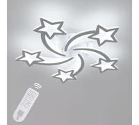 Goeco Lámpara LED de Techo Regulable, 50W 6200LM Plafon LED Techo Blanco con Mando a Distancia/APP para Salón Habitación Infantil, 3000K-6500K
