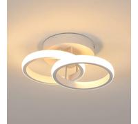 Goeco Plafón LED Moderno Redonda 22W 3000K, 25CM Blanco