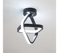 Goeco Plafon LED Techo Cuadrada Moderna, 24W 2700LM 6500K, Negro