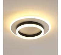 Goeco Plafón LED Techo Redondo, 28W Lámpara de Techo Modernas Blanco para Pasillo, Balcón, Cocina, Salón, Dormitorio, 3000K Luz Calida