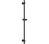 Görbach Barra de Ducha 100 cm de Acero Inoxidable, Columna Sin Grifo con Soporte de Alcachofa y Soportes de pared Ajustable en Altura, Negro