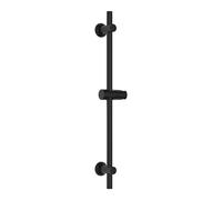 Görbach Barra de Ducha Acero Inoxidable 70 CM, Columna Sin Grifo con Soporte de Alcachofa de Ducha y Soportes de pared, Barra de Ducha Ajustable en Altura Negro