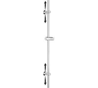Görbach Columna Ducha sin Grifo, Barra de ducha acero inoxidable 100 cm, soporte de pared flexible ajustable de 30 a 94 cm, se adapta a agujeros existentes, Cromo