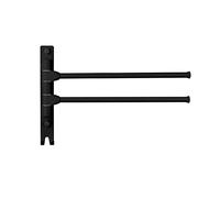 Görbach Toallero Baño Multifuncional de Alluminio Toallero para Baño Estante de Toallas Toallero con Barra para Toallas Anticorrosión Negro(Hh-2MS)