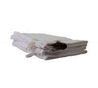 Gözze - Manopla de baño New York, Set de 4, Suave y absorbente, Algodón, 17 x 24 cm - Blanco