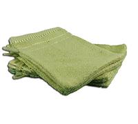 Gözze - Set de manoplas de baño, 4 unidades, Berlin, Algodón, 17 x 24 cm - Verde oscuro