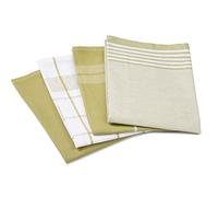 Gözze - Set de paños de cocina, 4 unidades, Tejido Jacquard 100%, Alta densidad de material (200 g/m²), 50 x 70 cm - Verde lima