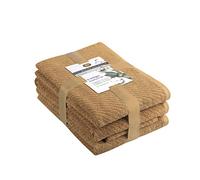 Gözze - Set de toallas de rizo, 2 toallas de mano (50 x 100 cm), 2 toallas de ducha (70 x 140 cm) y 2 toallas de invitados (30 x 50 cm), Algodón, 480 g/m² - Arena