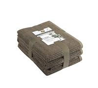 Gözze - Set de toallas de rizo, 2 toallas de mano (50 x 100 cm), 2 toallas de ducha (70 x 140 cm) y 2 toallas de invitados (30 x 50 cm), Algodón, 480 g/m² - Marrón chocolate