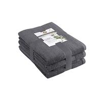 Gözze - Set de toallas de rizo, 2 toallas de mano (50 x 100 cm), 2 toallas de ducha (70 x 140 cm) y 2 toallas de invitados (30 x 50 cm), Algodón, 480 g/m² - Gris antracita