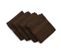 Gözze - Toalla de aseo New York, Set de 4, Suave y absorbente, Algodón, 30 x 30 cm - Mocca