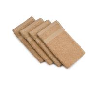 Gözze - Toalla de invitados New York, Set de 4, Suave y absorbente, Algodón, 30 x 50 cm - Castaña