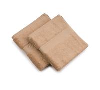 Gözze - Toalla de mano New York, Set de 2, Suave y absorbente, Algodón, 50 x 100 cm - Castaña