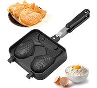 Gofrera, Fabricante de la galleta antiadherente hornada de la torta de la cacerola de la hornada de la aleación de aluminio con el molde de la forma de los pescados de 2 caras