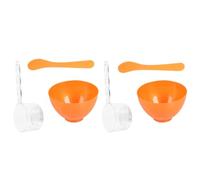 Gogogmee Juego de 2 Cuencos Faciales de Pp para Mezclar Mascarillas con Espátula y Vaso Medidor, Flexibles y Estables, Ideales para Uso Profesional y Personal