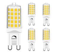 GOHDLAMP Bombillas LED G9 regulables blanco natural 4000K, 230V 4 W G9 bombilla de foco blanca diurna, 450 lúmenes 4W bombilla LED para iluminación de riel Downlight, paquete de 5