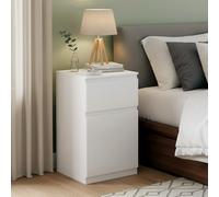 GOKHOMX - Cómoda blanca con 1 cajón y 1 puerta, cómoda moderna habitación blanca, mueble de almacenamiento, mesa auxiliar para dormitorio, salón, pasillo, oficina (1 cajón, 1 puerta, 40 x 40 x 75 cm)