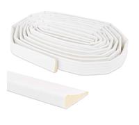 Goktvai 3 m Tira Sellado con Forma Cuña para Puerta & Ventana, Espuma Autoadhesiva Corta Corrientes Cinta Aislamiento Insonorizada Relleno Espacios Puerta para Hogar Bloqueador de Ruido Luz, Blanco