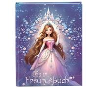 goldbuch 43 165 - Libro de Amigos de la Princesa con Estrellas Brillantes, DIN A5 con 88 páginas ilustradas, álbum de poesía, Cubierta de impresión artística con diseño de Princesas, Aprox. 21 x 15 x