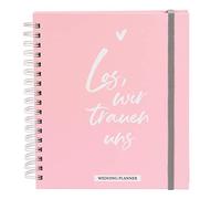 goldbuch 69168 Wedding Planner "Los, wir traus!", planificador de bodas, aprox. 23,5 x 22 cm, libro de bodas con 150 páginas ilustradas y 12 capítulos, organizador para bodas y novias, impresión