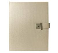 Goldbuch Summertime Trend 2 53605 - Carpeta archivadora para documentos DIN A4, con 5 bolsillos transparentes, ampliable con cerradura, carpeta de órgano de lino, aprox. 27,5 x 34 cm