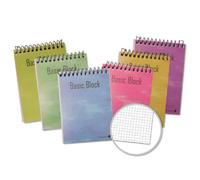 Golden 10 UNIDADES Cuaderno Espiral Superior 16º Apaisado 80 Hojas 60gr Cuadricula - Tapa Plastificada - Margen Remarcado - Colores Surtidos