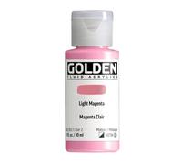 GOLDEN - Acrílicos fluidos, magenta claro, botella de 30 ml
