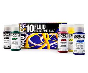 Golden Artist Colors, Kit de 10 pinturas acrílicas