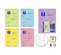 Golden pack de 5 cuaderno asignatura tapa flexible - 80 hojas - papel de 90gr - cuadricula 4x4