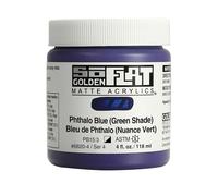 Golden SoFlat - Acrílicos (tono verde) (frasco de 118 ml), color azul ftalo