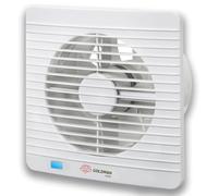 GOLDMAN SERVICE | Extractor de Baño Silencioso con Temporizador Ventilador Extractor de Aire Anti Humedad Olores Válvula Antirretorno y Mosquitera | Diámetro: 100 milímetros 12W