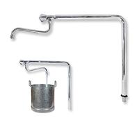 GOLDMAN SERVICE Grifo industrial de columna orientable un agua - con pomo y caño alto - para hostelería, industria, sanidad, cocina, comedores, talleres