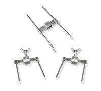 GOLDMAN SERVICE Pinchos de Asador de Pollos de acero. Utensilio horquilla Tenedor para Asadores Profesionales. Recambio universal para espadas de 12mm (3 Piezas)