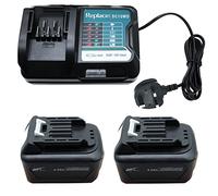 GOLEMON® 2 baterías BL1041B de 4000 mAh y cargador de 12 V DC10WD de repuesto para baterías Makita BL1020B BL1021B BL1015 BL1016 para cargadores Makita DC10SB DC10WC