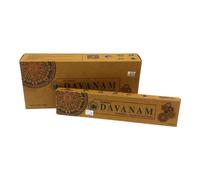 Goloka Incienso Davanam Natural y Ecológico - Varillas Masala Hechas a Mano en India - Aroma Herbal para Meditación y Hogar
