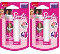 Goma de Borrar Maped - Goma Stick Barbie - Blister Durable, Dimensiones Compactas - Ideal para Escolares y Oficina (Paquete de 2)