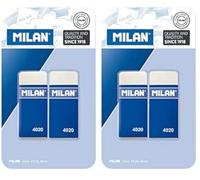 Goma de borrar milan 4020 miga de pan blister de 2 unidades (Paquete de 2)