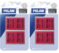 Goma de borrar milan nata 624 blister de 4 unidades (Paquete de 2)