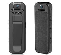 GOMETY Mini Cámara Portátil WiFi 1080P, Pequeña Cámara Corporal Cuerpo Cámara de Vigilancia con Objetivo Giratoria de 180°, Mini Cámara Corporal Cámara de Seguridad para Vigilancia Interior Exterior