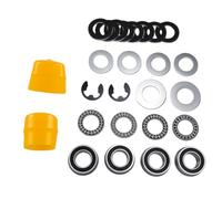 Gonetre Kit de Conversión de Rodamientos de Rueda Delantera para L100 | Incluye 4 Cojinetes de 3/4 Pulgadas, 2 Tapas de Goma, 6 Arandelas, Construcción Metálica, Reemplazo para Cortadoras de