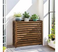 GonTzolkin Cubre Aire Acondicionado Exterior Madera Grande Funda Aire Acondicionado Exterior Protector Aire Acondicionado Exterior Cubre Aire Acondicionado Valla Madera Soporte para(100x44x93cm)