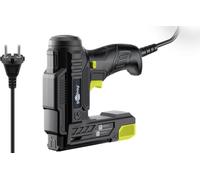 Goobay Grapadora y clavadora eléctrica 2 en 1 70 W, 400 grapas (10 mm), 100 clavos 14 mm, cable 2 m