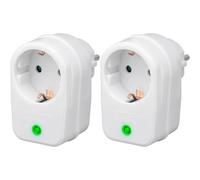 Goobay 3500W Surge Protector Interruptor de protección de red y sobretensión, Color Blanco (Paquete de 2)