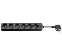 Goobay 38839 base múltiple 5 m 6 salidas ac interior / exterior negro