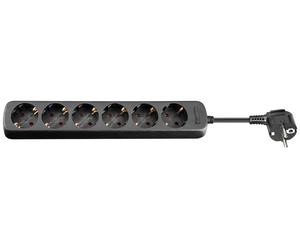 Goobay 38839 base múltiple 5 m 6 salidas ac interior / exterior negro