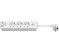 Goobay 41264 base múltiple 1,5 m 3 salidas ac interior blanco